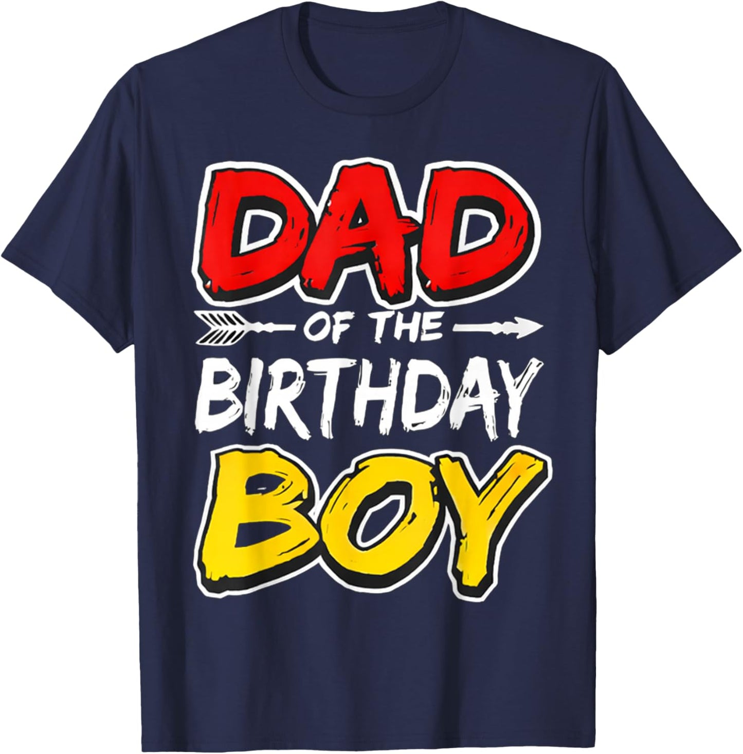 Dad of The Birthday boy Matching Family Party T-Shirt - T-Shirt | Navy