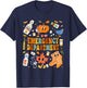 Emergency Department Fall Leaves Emergency Nurse Thankgiving T-Shirt - T-Shirt | Navy