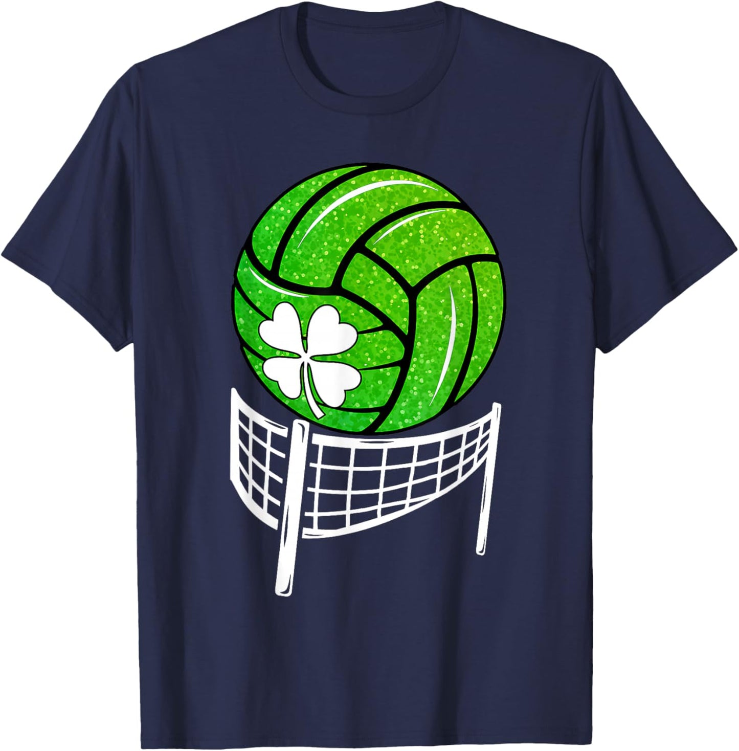 Volleyball Shamrock Lucky Clover Irish St Patrick's Day Boys T-Shirt - T-Shirt | Navy