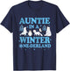 Auntie in a Winter Onederland Birthday Boy Arctic Animals T-Shirt - T-Shirt | Navy