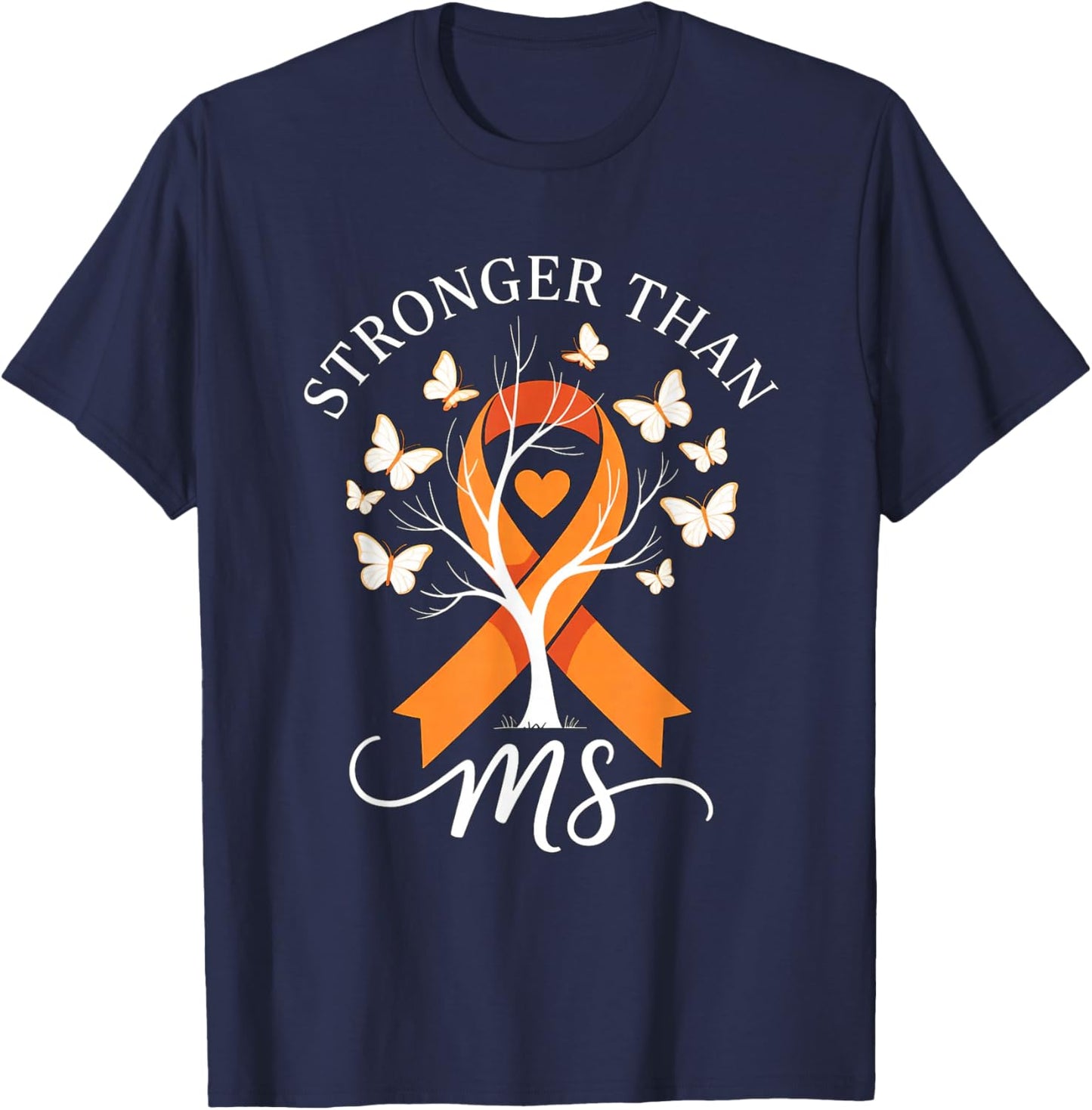 MS Warrior , Women, Multiple Sclerosis Awareness T-Shirt - T-Shirt | Navy