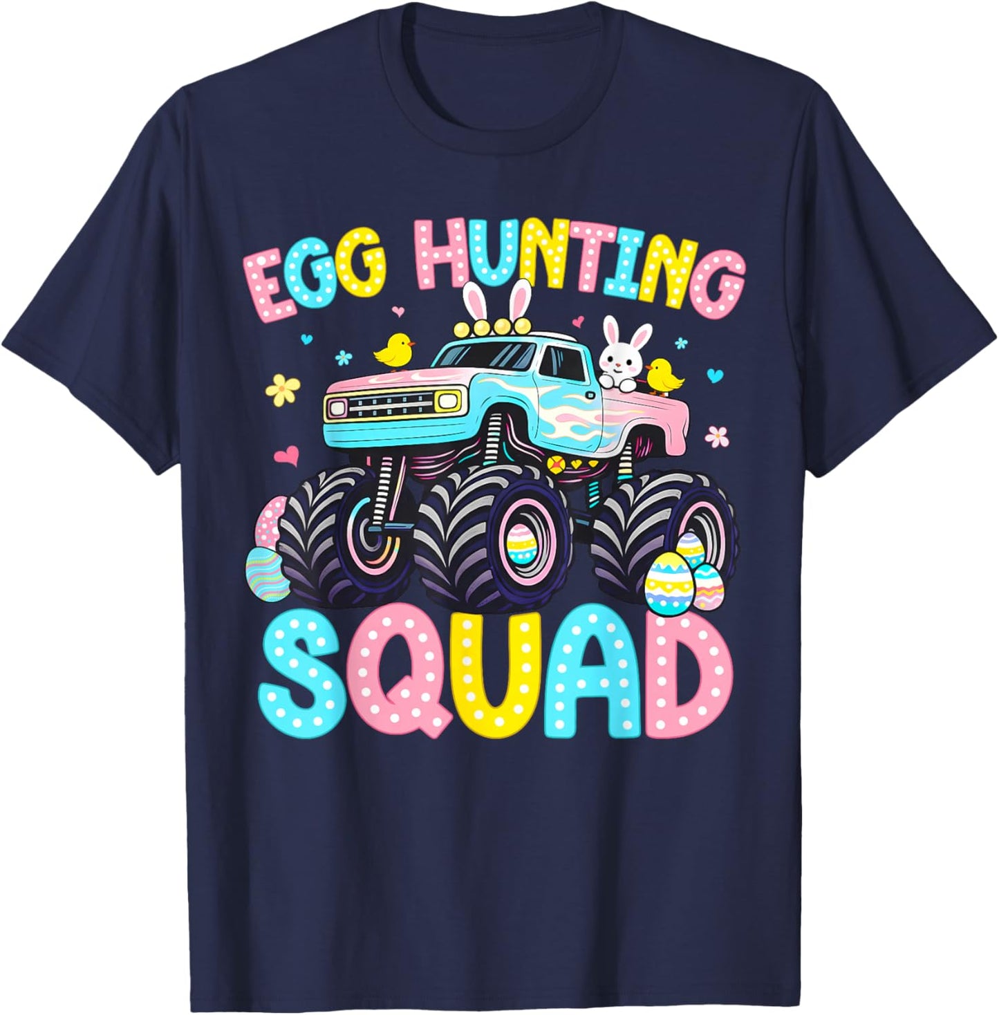 Egg Hunting Squad for Kids Toddler Boys Girls Easter Day T-Shirt - T-Shirt | Navy