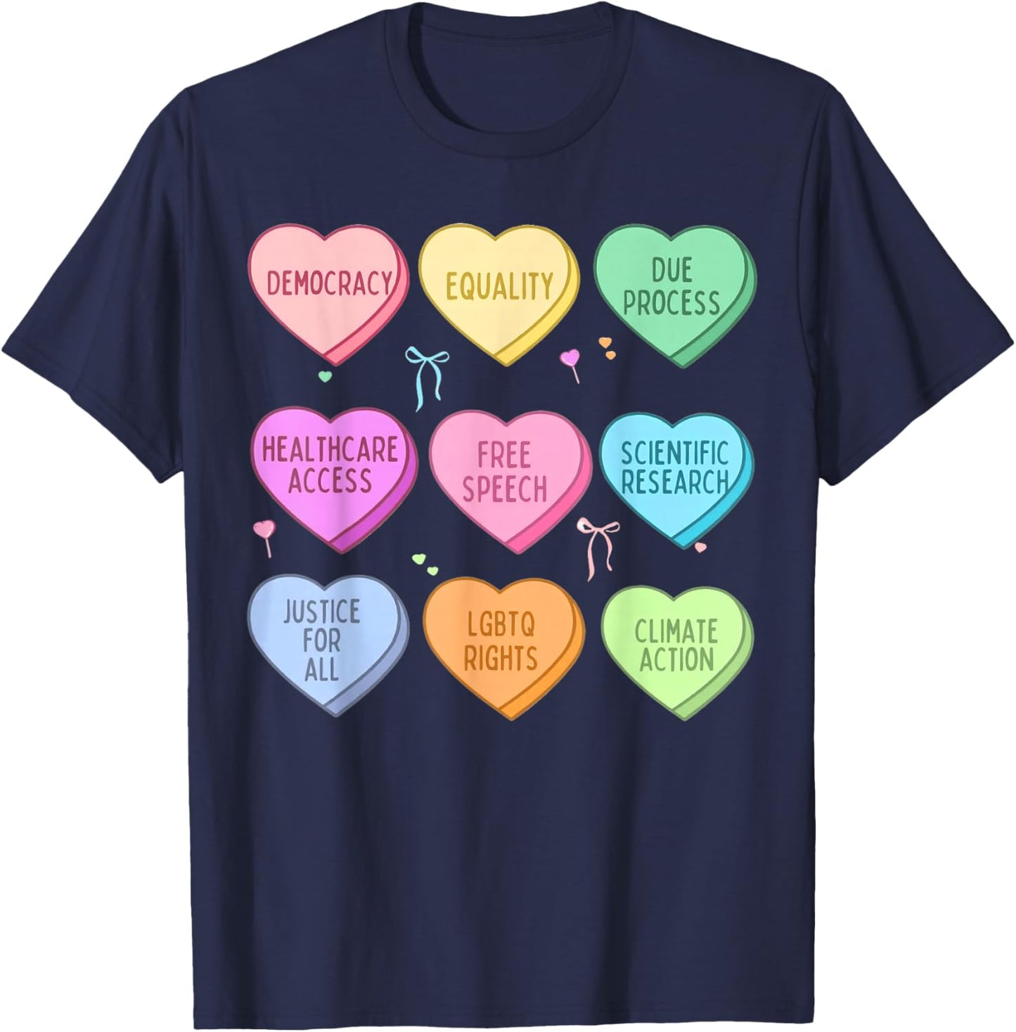 Liberal Values Valentines T-Shirt - T-Shirt | Navy