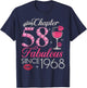 Vintage Chapter 58 Fabulous Since 1968 Birthday Gifts T-Shirt - T-Shirt | Navy