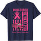 in October We Wear Pink School Bus Driver Breast Cancer T-Shirt - T-Shirt | Navy