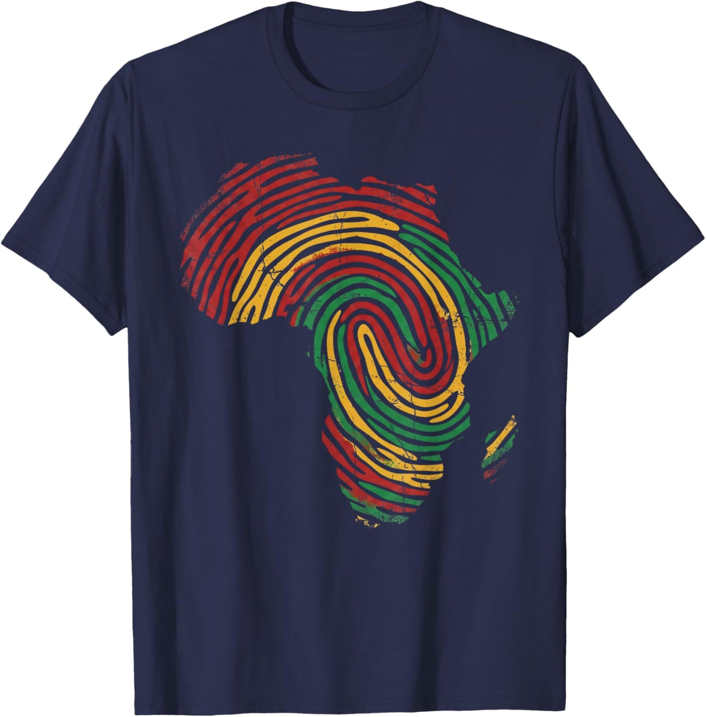 It's in My DNA Pan African Fingerprint Black History Life T-Shirt - T-Shirt | Navy