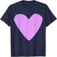 Boho Tops Valentines Day Cute Girls Lavender Heart T-Shirt - T-Shirt | Navy