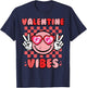 Valentine Vibes Happy Face Valentines Day Men Women Kids T-Shirt - T-Shirt | Navy