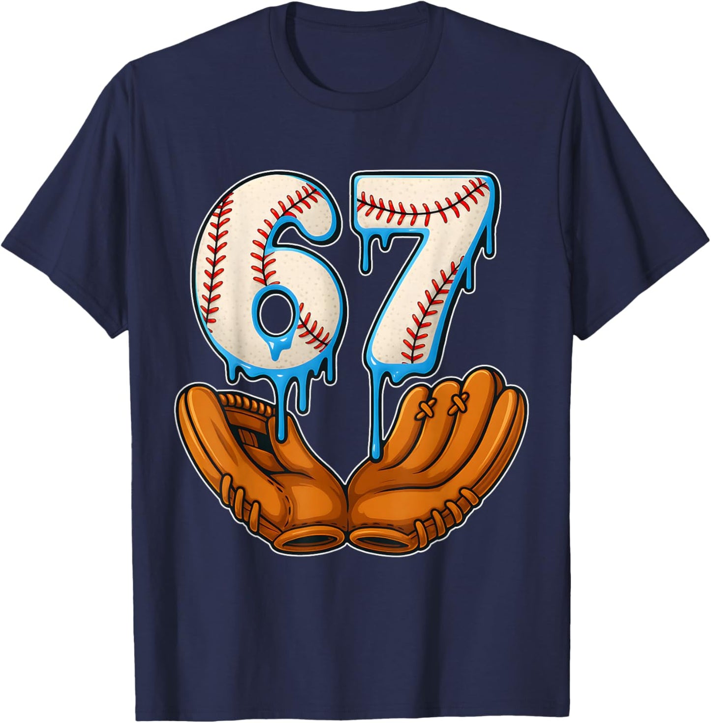 Baseball Life Style 101 Apparel Youth Drip Baseball Boys Kid T-Shirt - T-Shirt | Navy