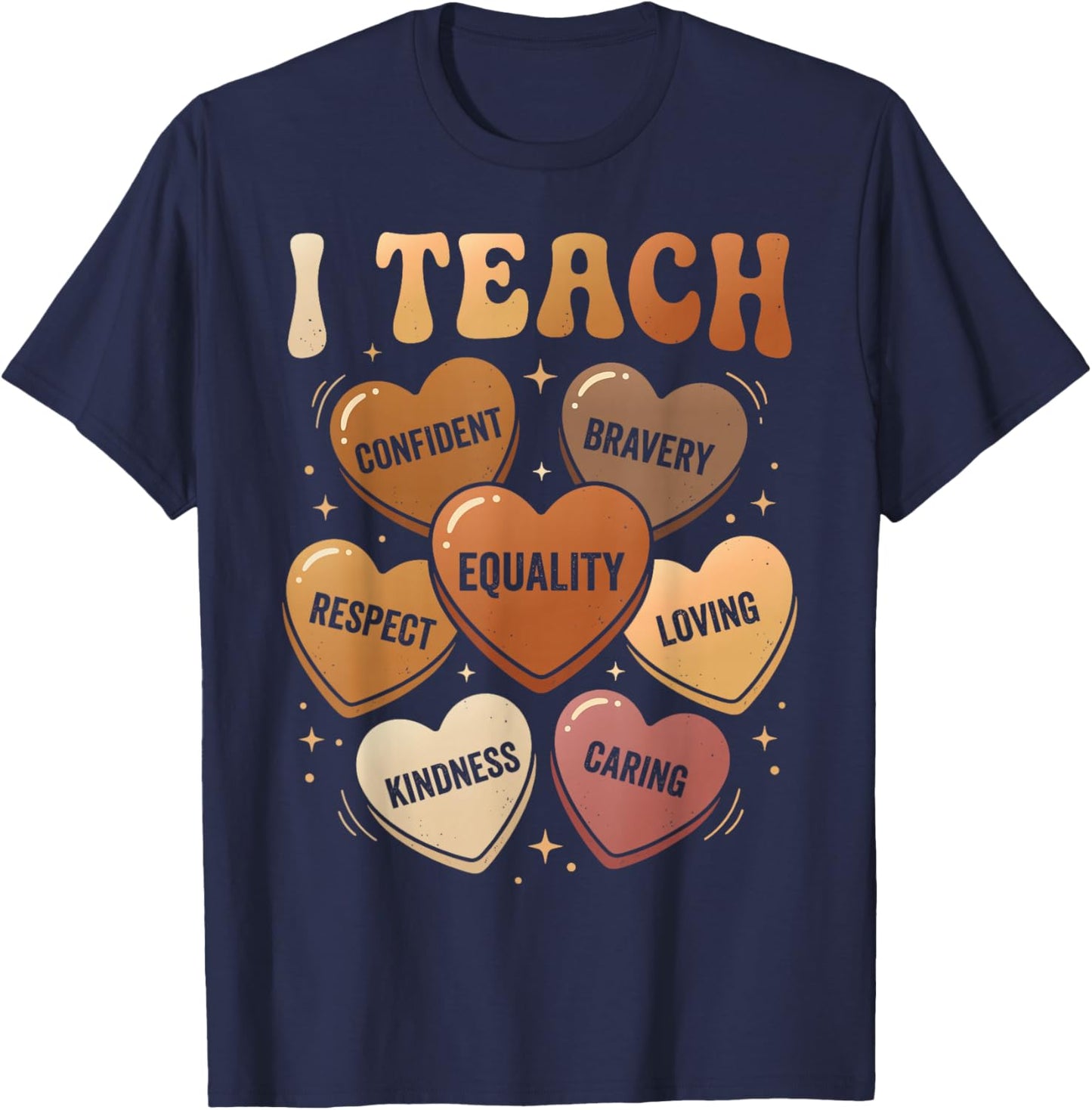 Black History Month I Teach Black History Teacher Melanin T-Shirt - T-Shirt | Navy