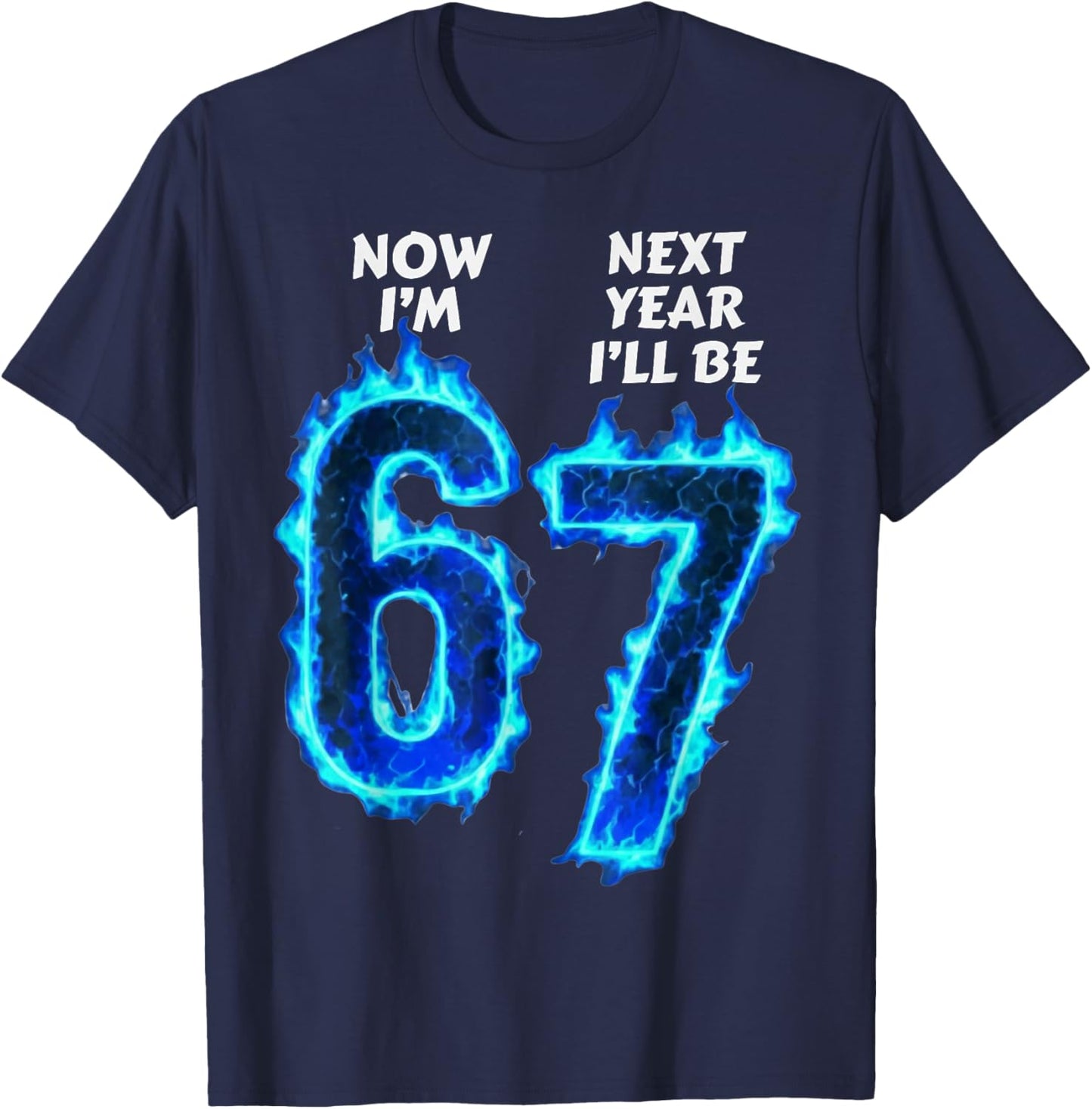 6th Birthday Boys Girls 6 7 Now I'm 6 Next Year I'll be 7 T-Shirt - T-Shirt | Navy