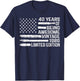 40 Years Old Birthday Vintage American Flag 40th Birthday T-Shirt - T-Shirt | Navy