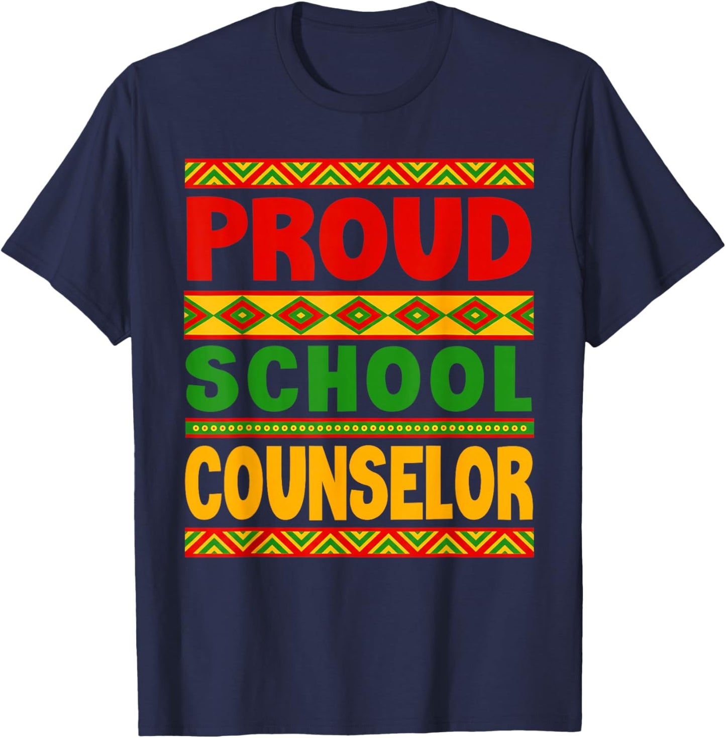 Proud School Counselor Retro Vintage HBCU Kids Men Women T-Shirt - T-Shirt | Navy