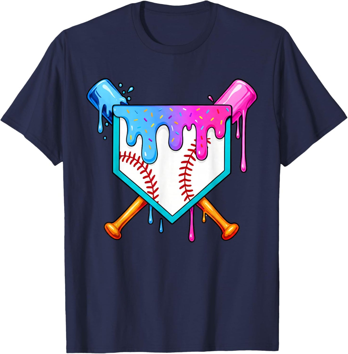 Baseball Sport Respect The Drip Boys Baseball T-Shirt - T-Shirt | Navy