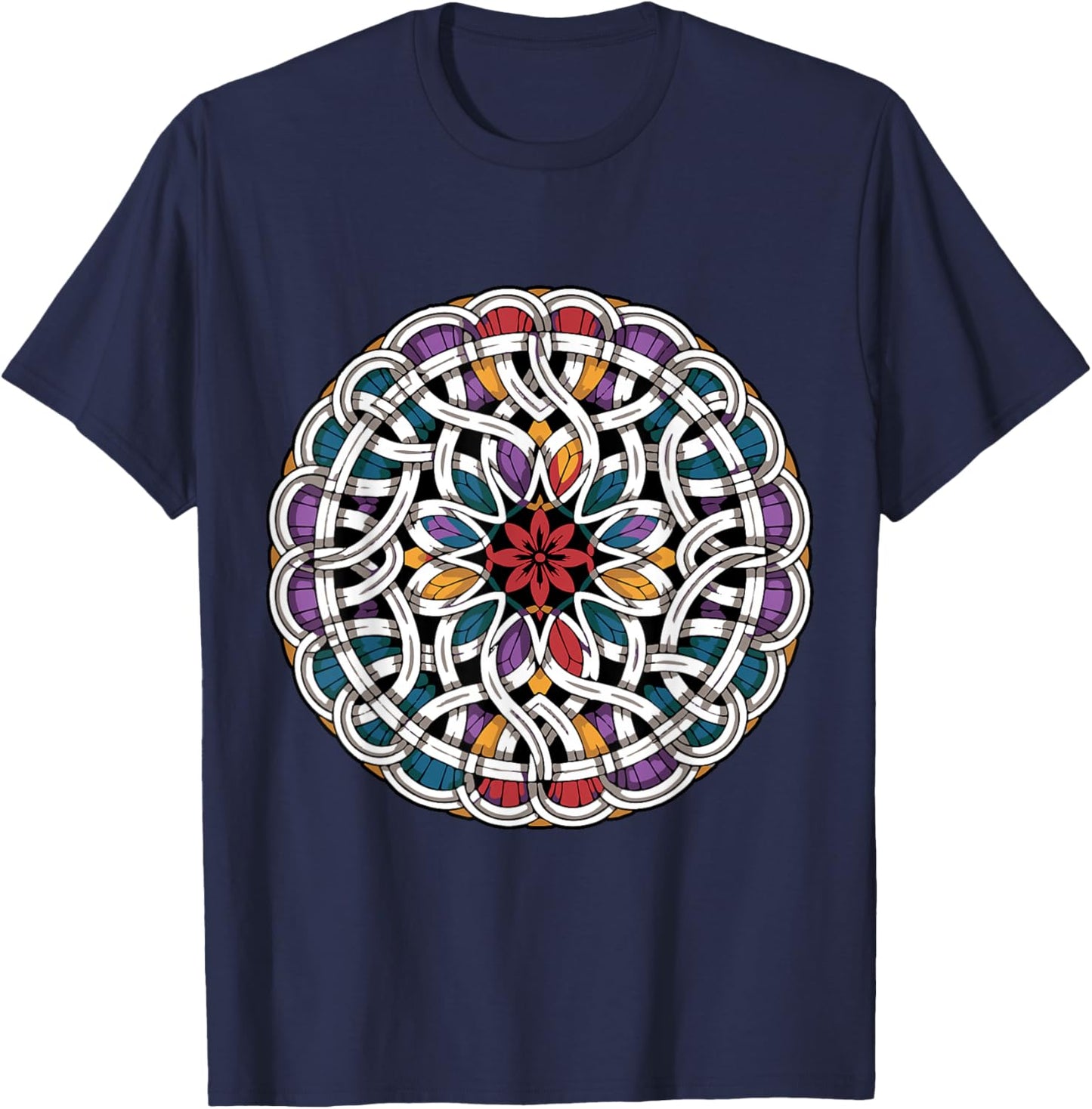 Mystic Mandala Beltane Blessings May Day Celebrations Pagan T-Shirt - T-Shirt | Navy