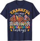 Thankful for My Kindergarten Turkeys Thanksgiving Teacher T-Shirt - T-Shirt | Navy
