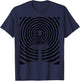 Psychedelic Mushroom Eye Trippy Concentric Illusion Graphic T-Shirt - T-Shirt | Navy