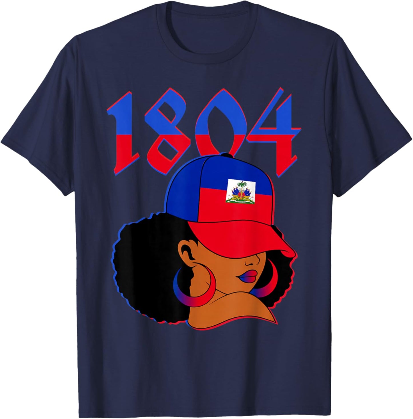 Haitian Revolution 1804 Haiti Flag Independence Day Women T-Shirt - T-Shirt | Navy