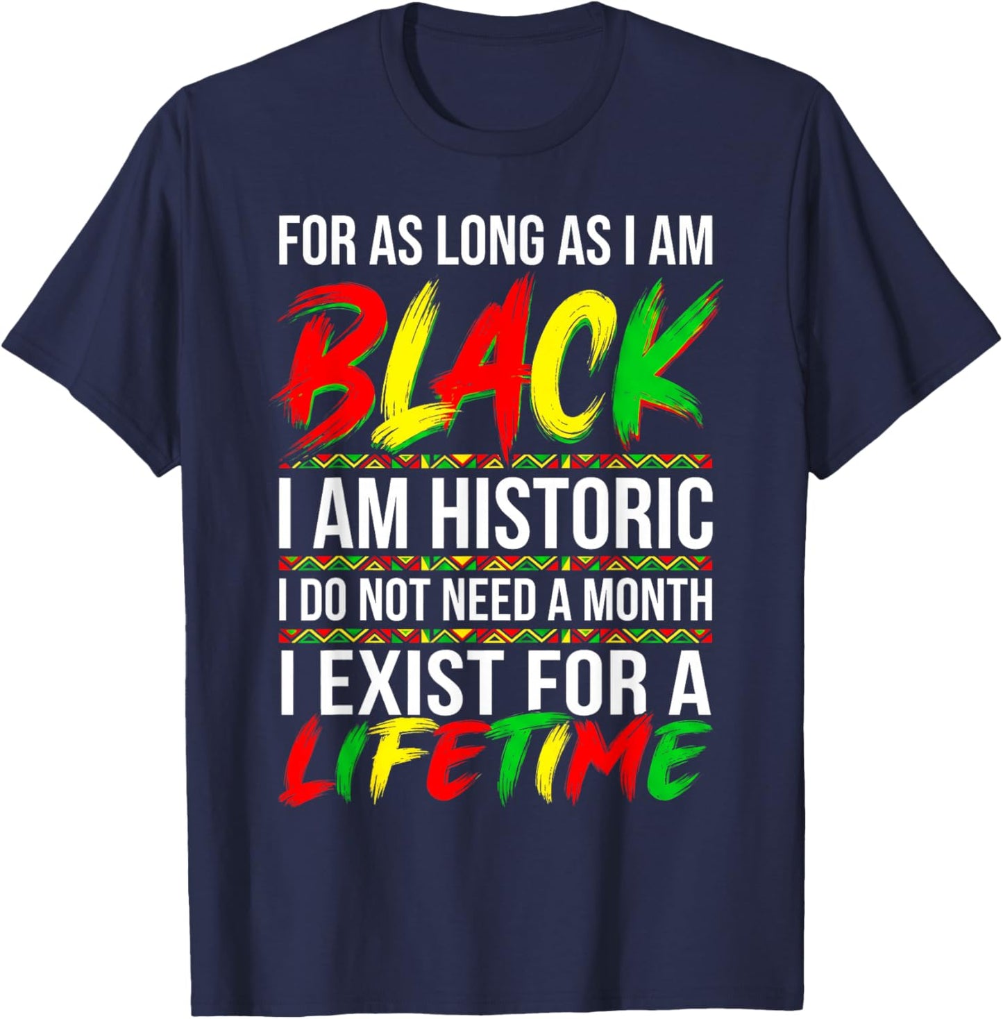 Black History Month Shirt Men Women Kids Patriotic African T-Shirt - T-Shirt | Navy