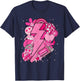 Valentine Love Lightning Bolt Disco Hearts Y2K Retro Graphic T-Shirt - T-Shirt | Navy