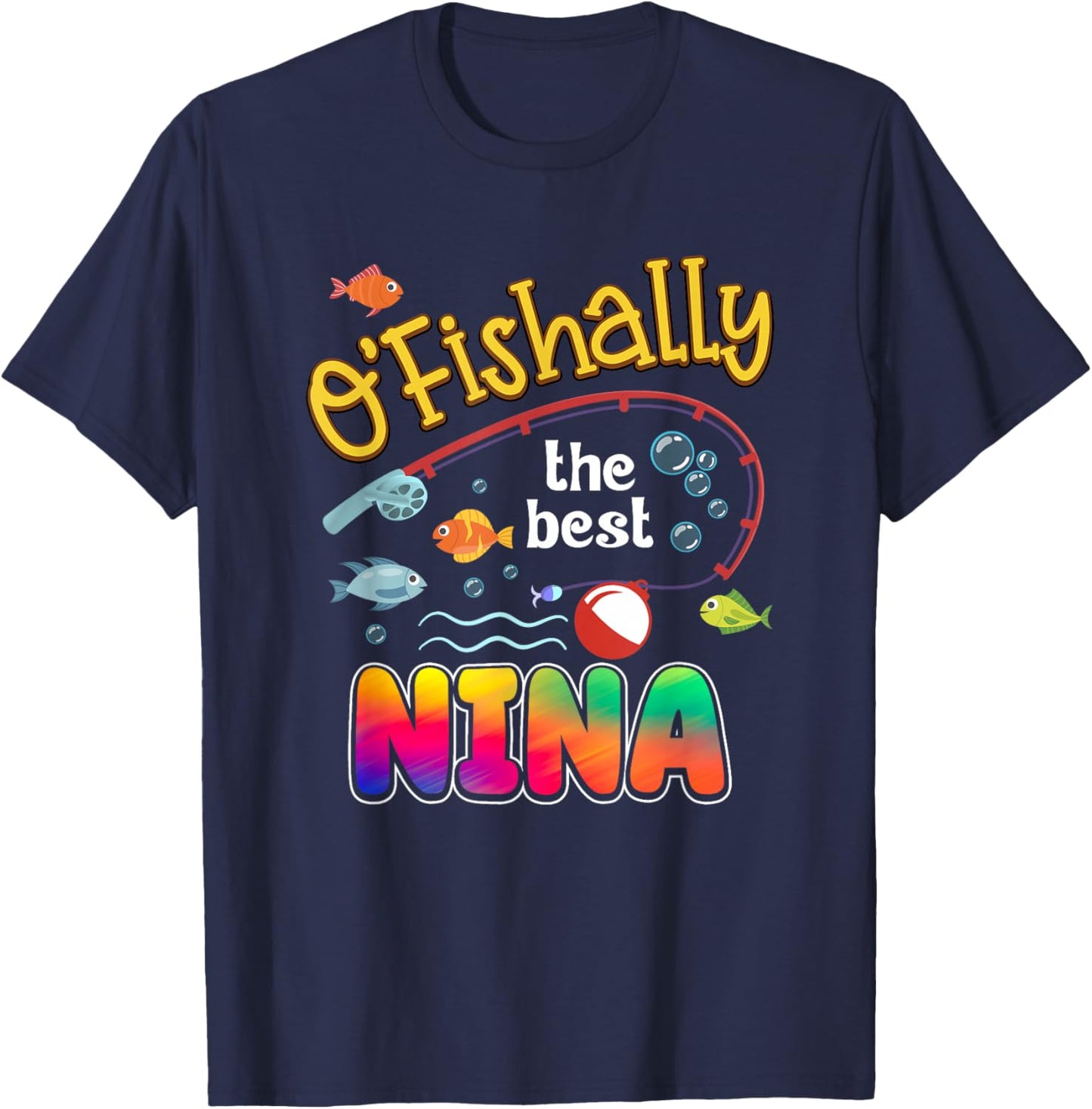 Ofishally The Best Nina of The Birthday Boy T-Shirt - T-Shirt | Navy