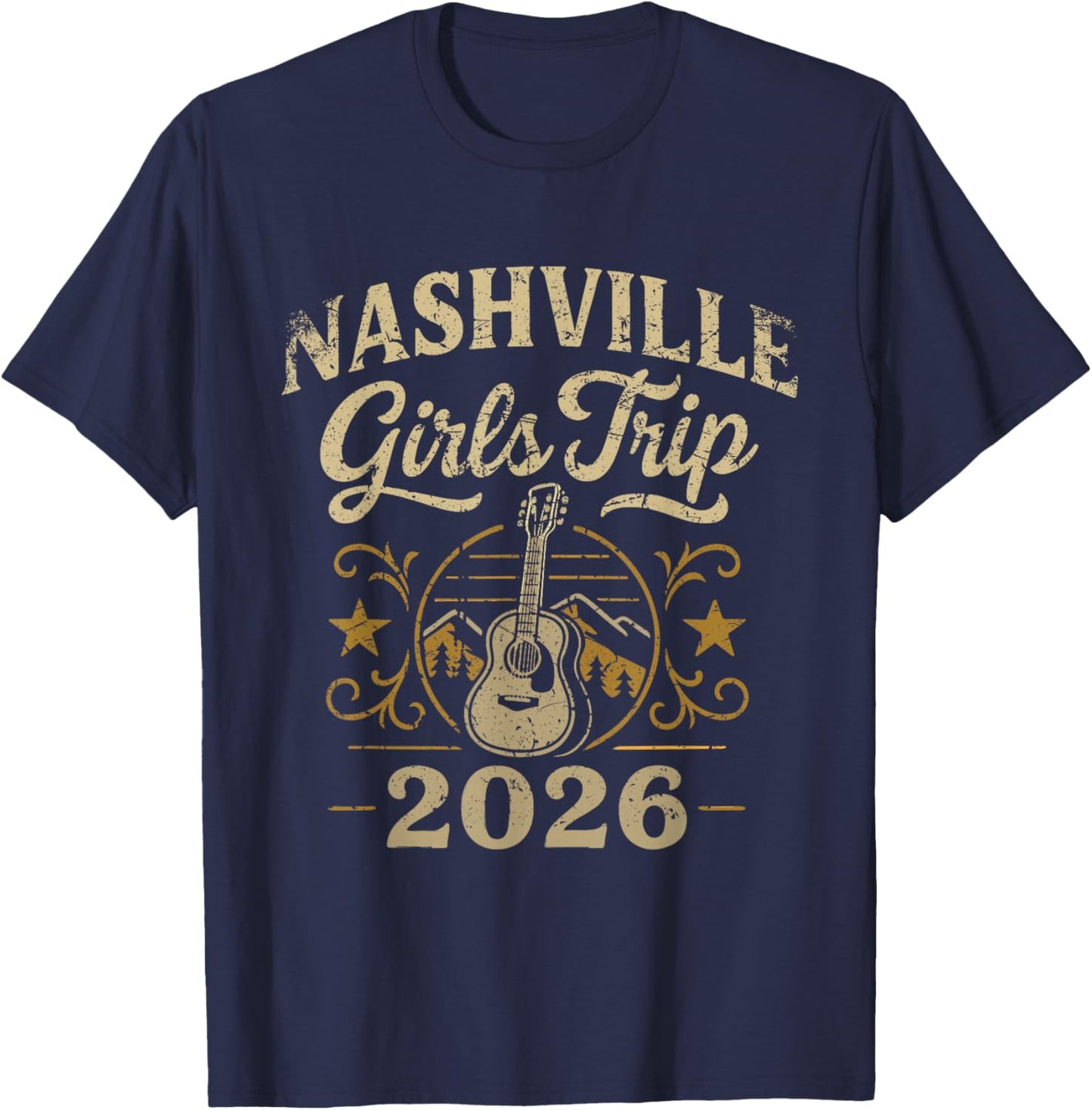 Girls Trip 2026 Nashville Music Friends Women's T-Shirt - T-Shirt | Navy