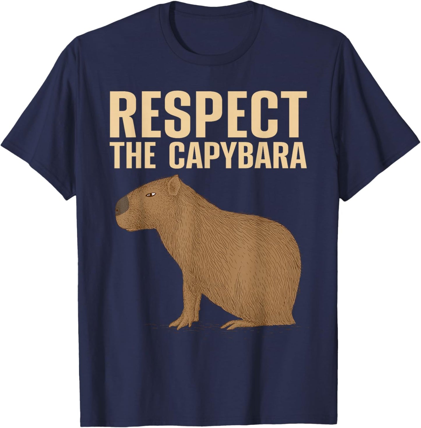 Cool Capybara Art Women Kids Rodent Capybara Lover T-Shirt - T-Shirt | Navy