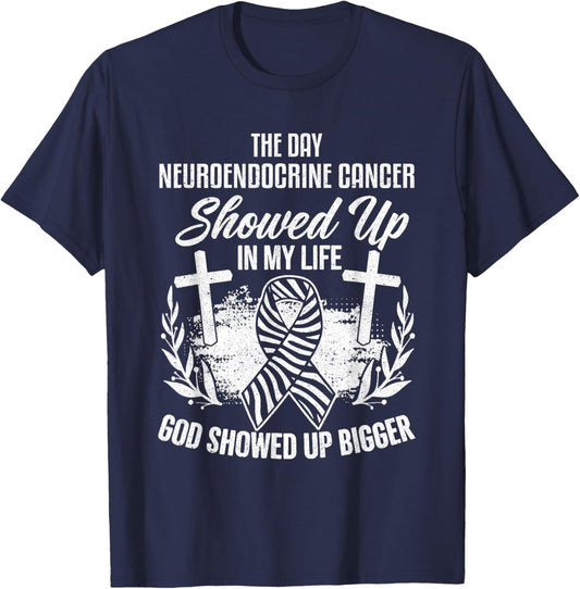 Neuroendocrine Tumor Awareness NET Cancer Warrior Carcinoid T-Shirt - T-Shirt | Navy