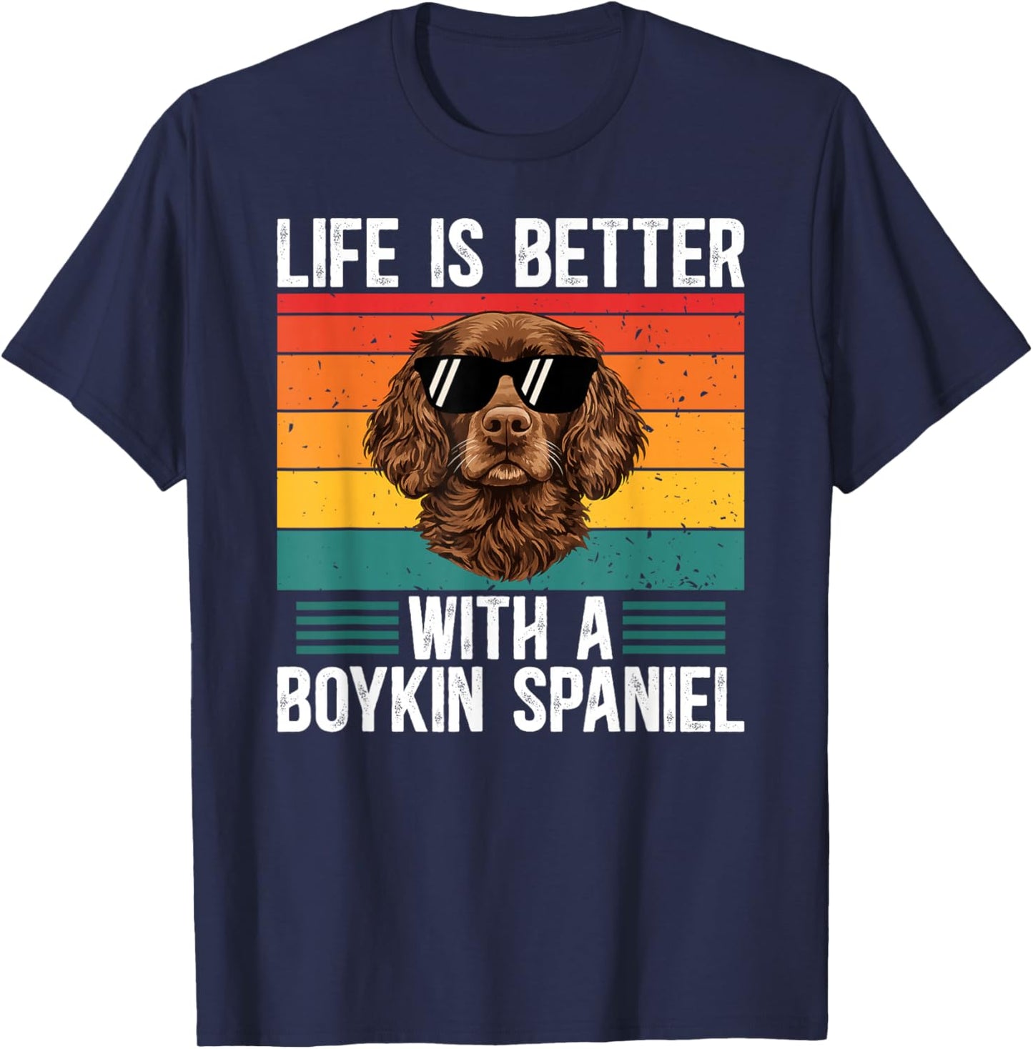 Boykin Spaniel Dog Boykin Spaniel Owner Boykin Spaniel Lover T-Shirt - T-Shirt | Navy
