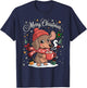 Cute Dachshund Dog Drink Hot Cocoa Christmas Xmas Women Men T-Shirt - T-Shirt | Navy