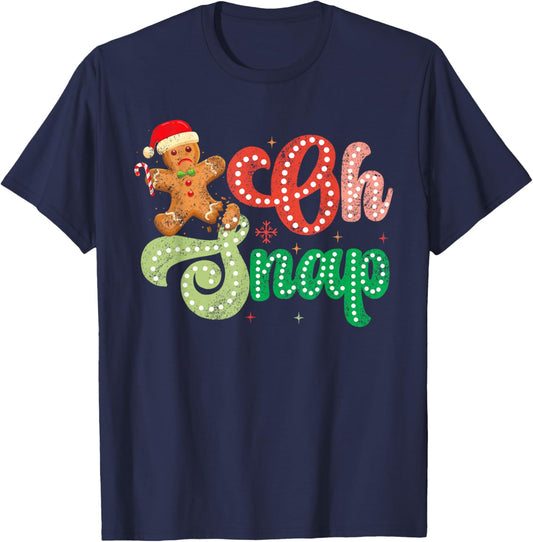 Gingerbread Man Oh Snap Christmas Cookie Costume Baking Team T-Shirt - T-Shirt | Navy