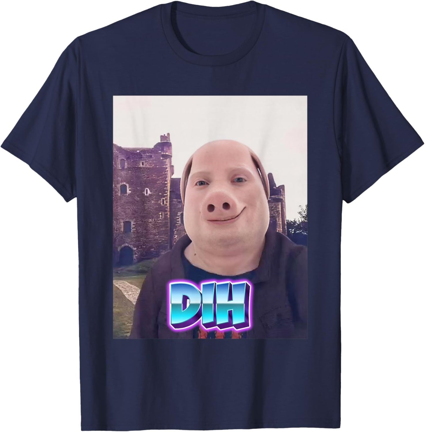 John Pork Meme Dih Funny Memes Internet Memes Brainrot Memes T-Shirt - T-Shirt | Navy