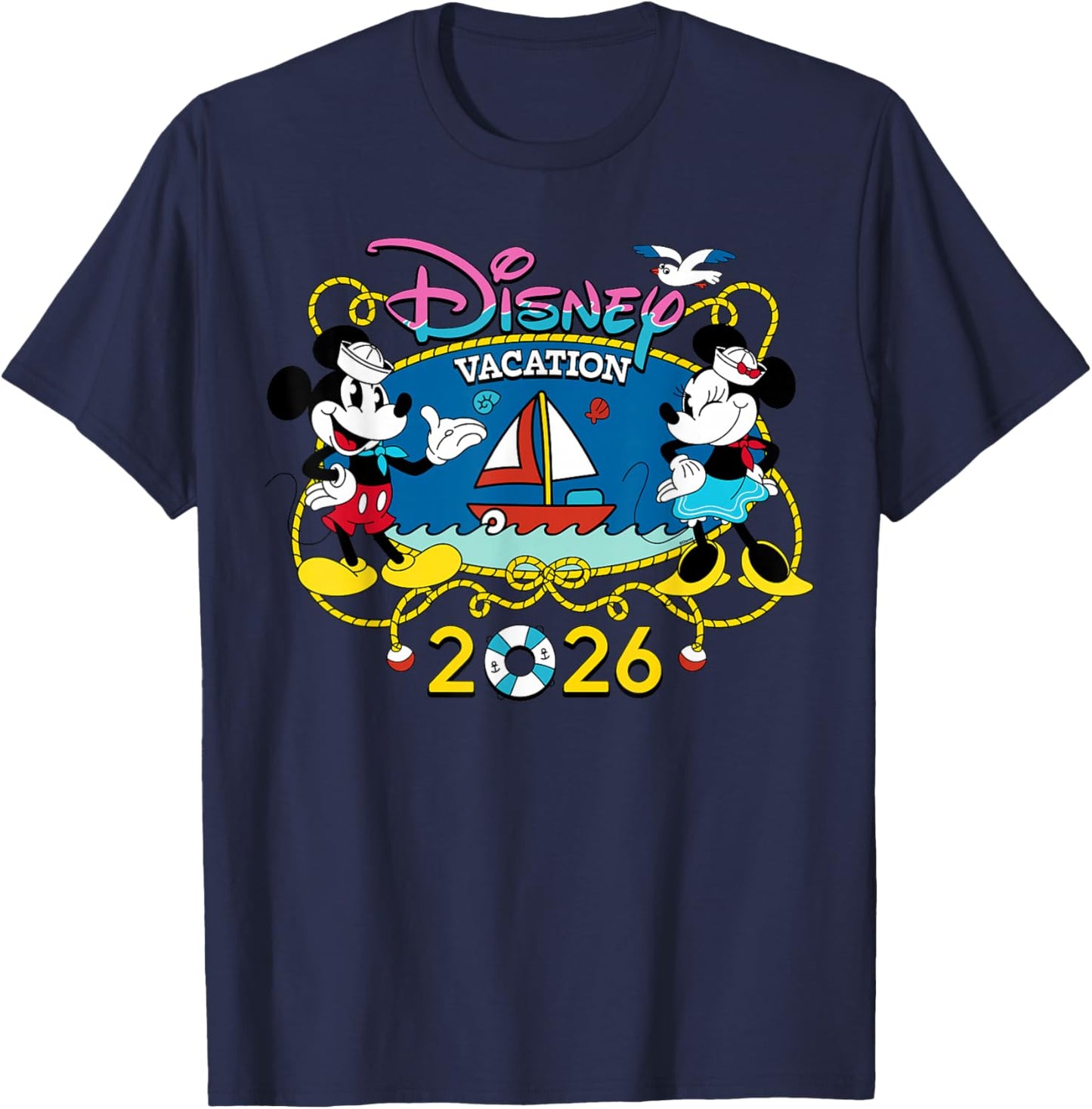 Disney Cruise Mickey & Minnie Group Vacation 2026 Matching T-Shirt - T-Shirt | Navy