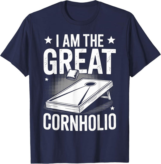 Great Cornholio Cornhole Throwing Games Cornhole Player T-Shirt - T-Shirt | Navy