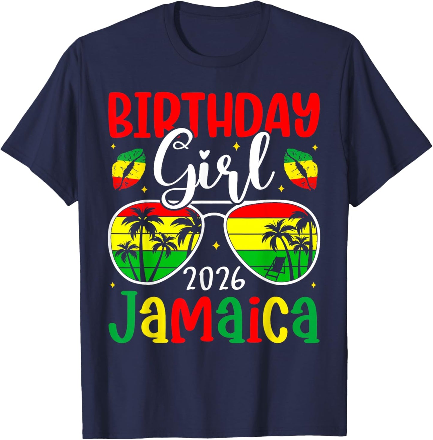 Jamaica Birthday Girl 2026 Bday Crew Party Jamaican Women T-Shirt - T-Shirt | Navy