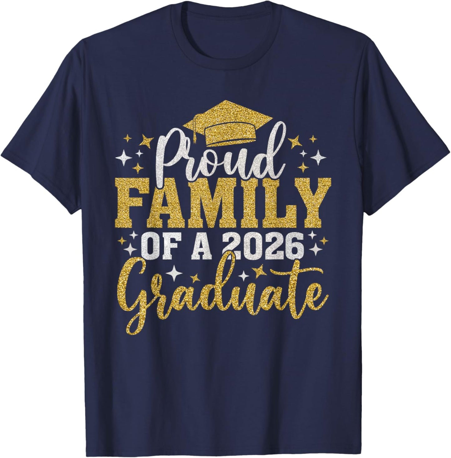 Family Senior 2026 Proud Family of A 2026 Graduate Done 2026 T-Shirt - T-Shirt | Navy