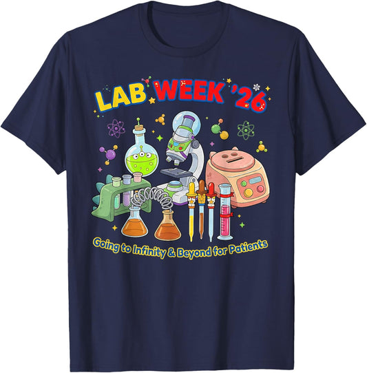 Lab Story Lab Week 2026 Medical Laboratory Technician Team T-Shirt - T-Shirt | Navy