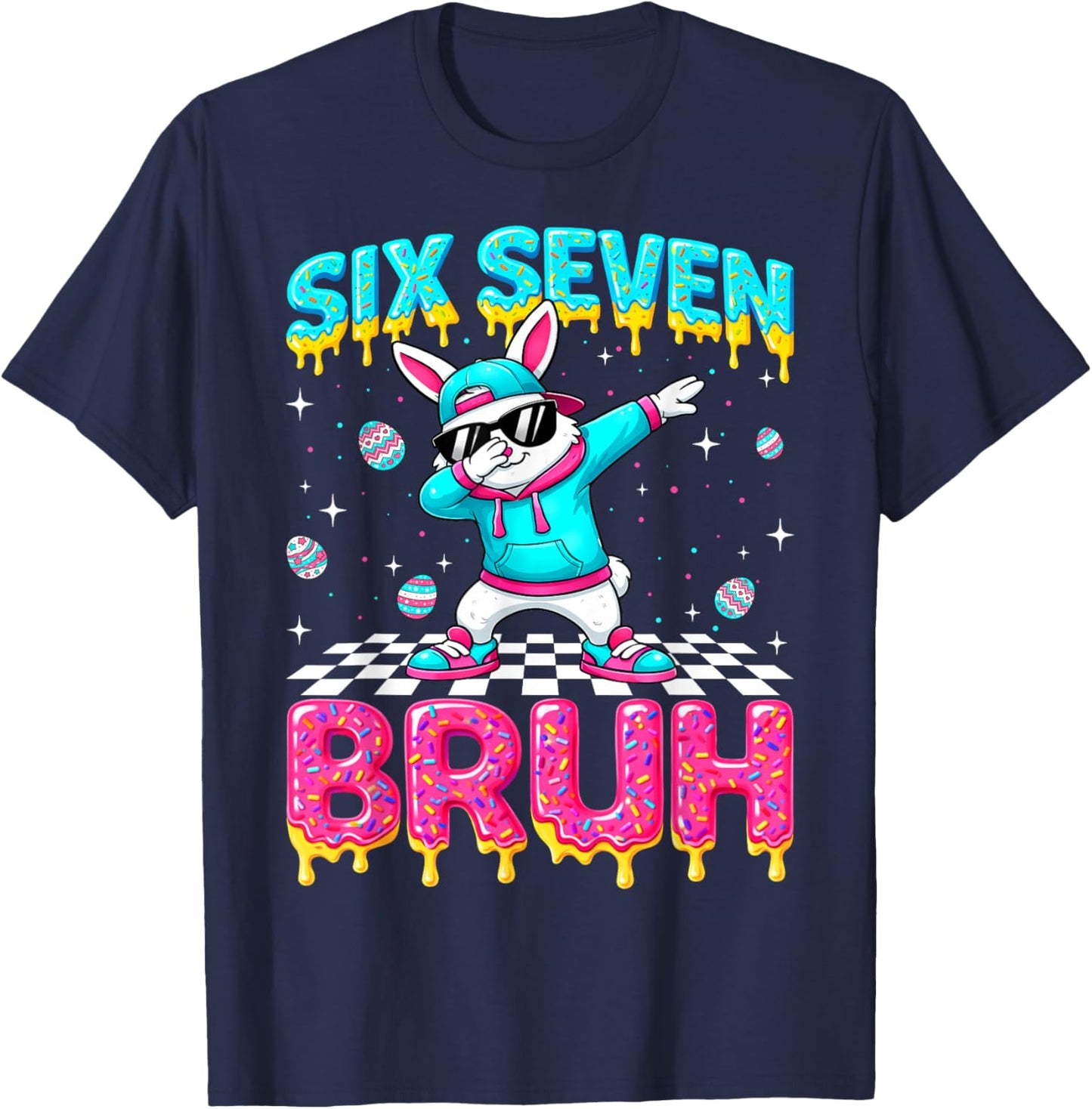 Dabbing Bunny Drip Dripping Rabbit Easter Toddlers Boys T-Shirt - T-Shirt | Navy