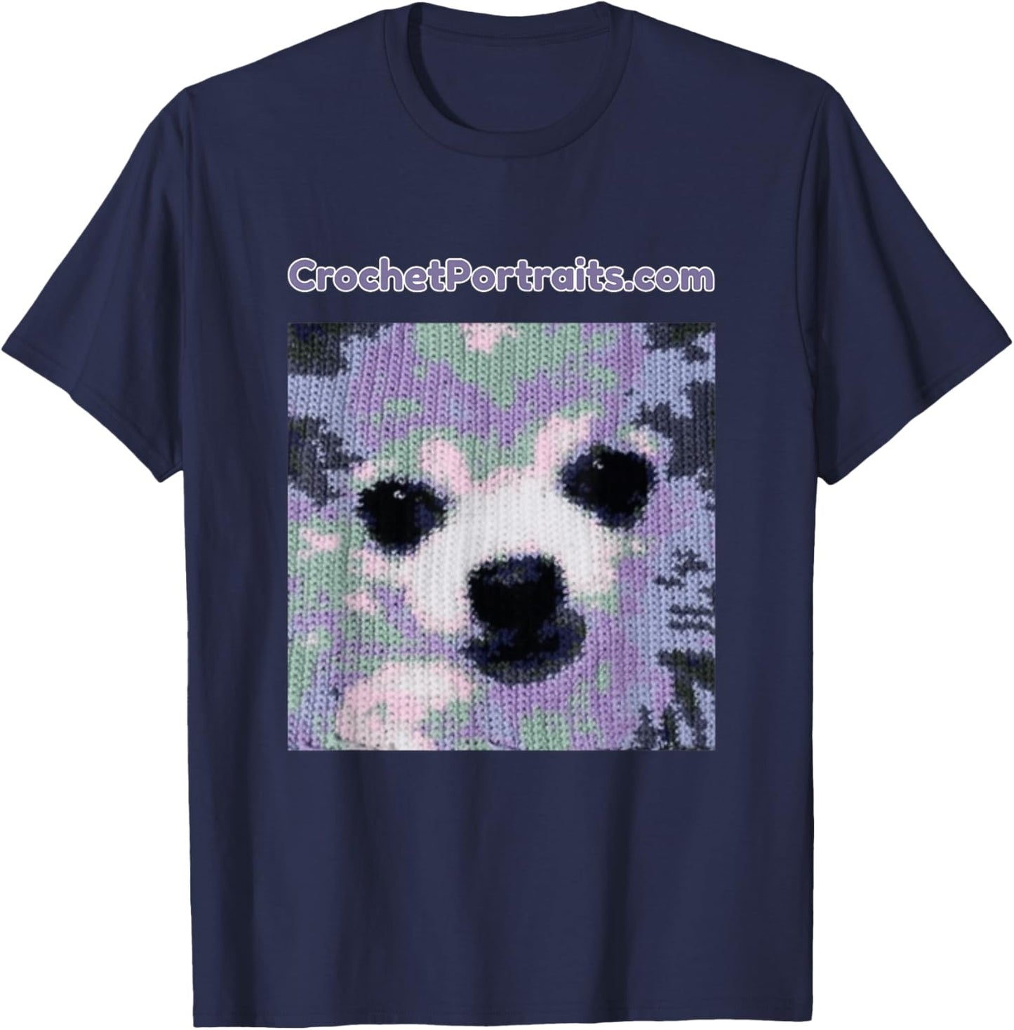 CrochetPortraits.com - Squeakers T-Shirt - T-Shirt | Navy