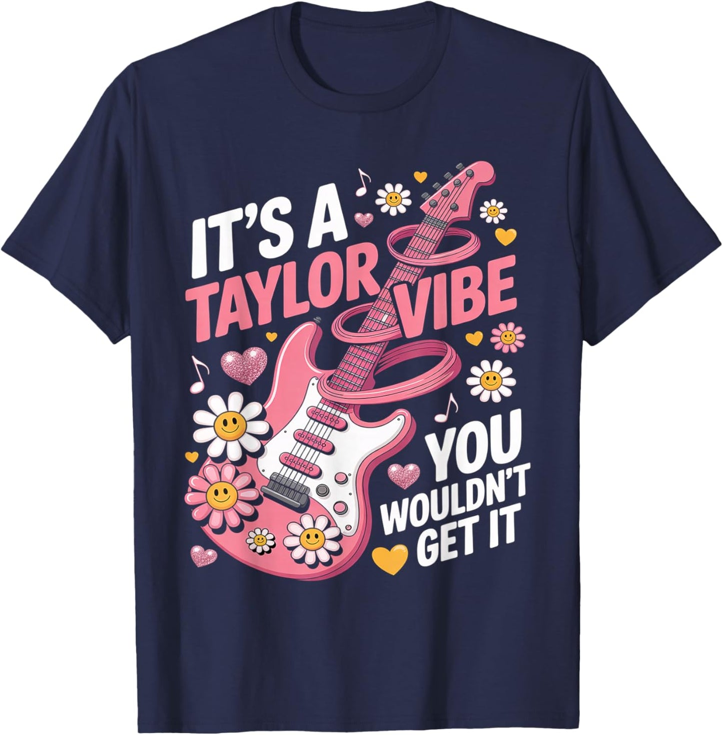 Girl Retro Taylor First Name Personalized Groovy 70's 80's T-Shirt - T-Shirt | Navy