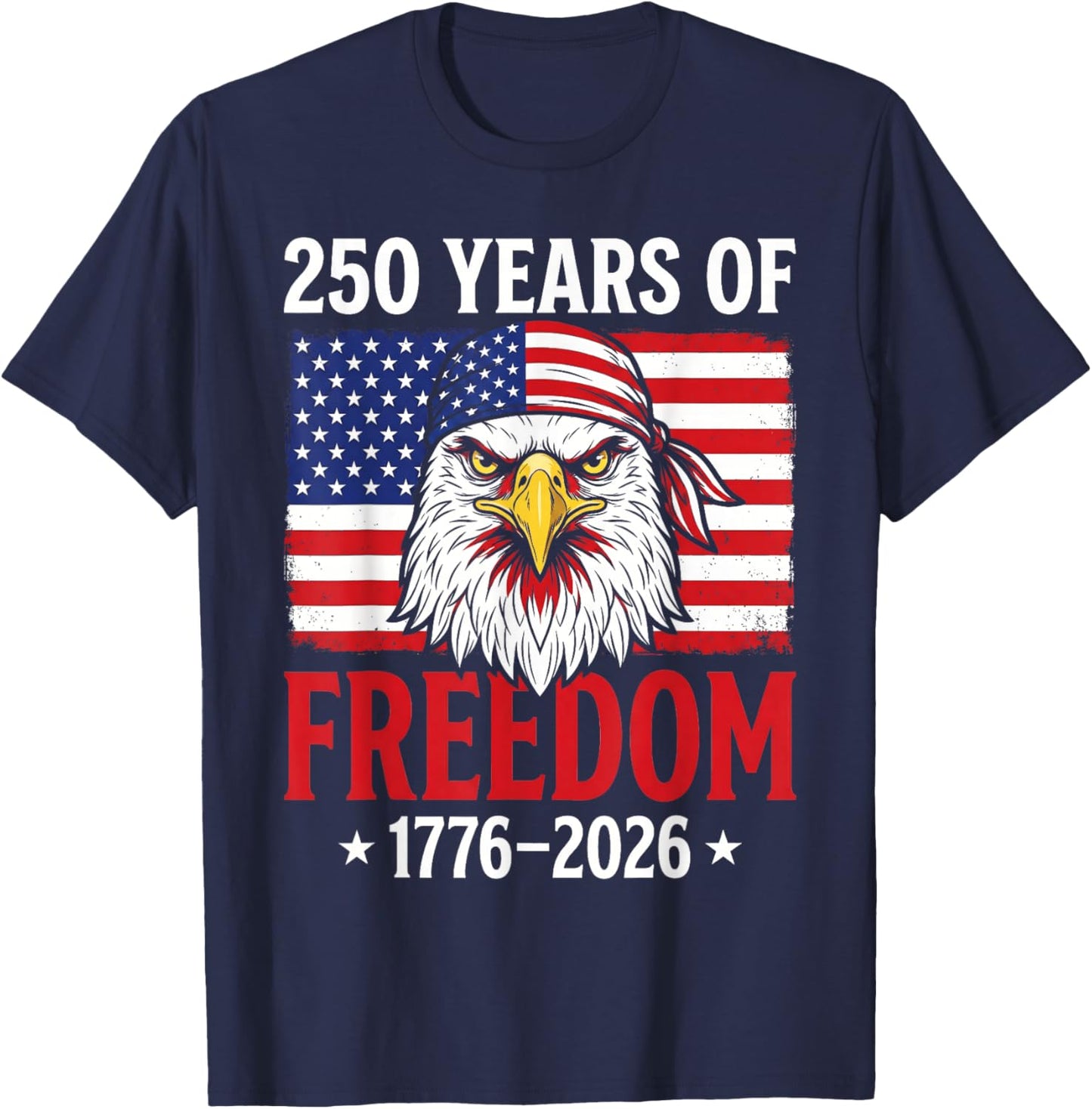 Vintage 250 Years American 1776 2026 250th USA Men Women T-Shirt - T-Shirt | Navy