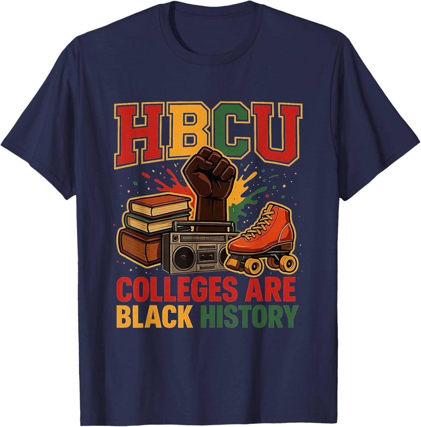 African American Students HBCU Colleges Black History T-Shirt - T-Shirt | Navy
