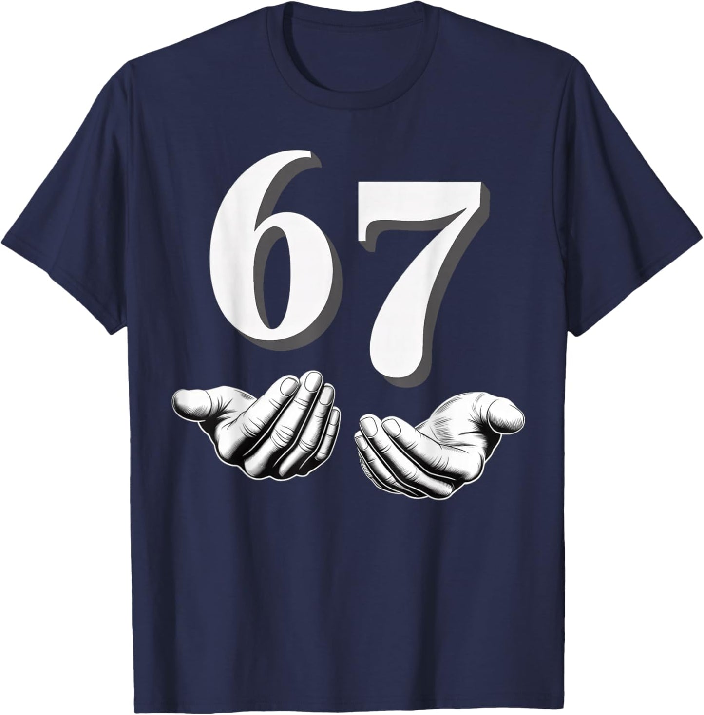 Six Seven 6 7 Meme T-Shirt - T-Shirt | Navy