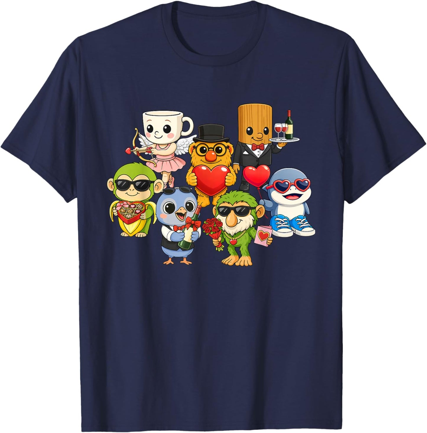 Baby Brainrot Valentines Day 2026 Cute Meme Kids Los Dicen T-Shirt - T-Shirt | Navy