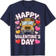 Bus Driver Valentine's Day School Bus Hearts Men Women Kids T-Shirt - T-Shirt | Navy