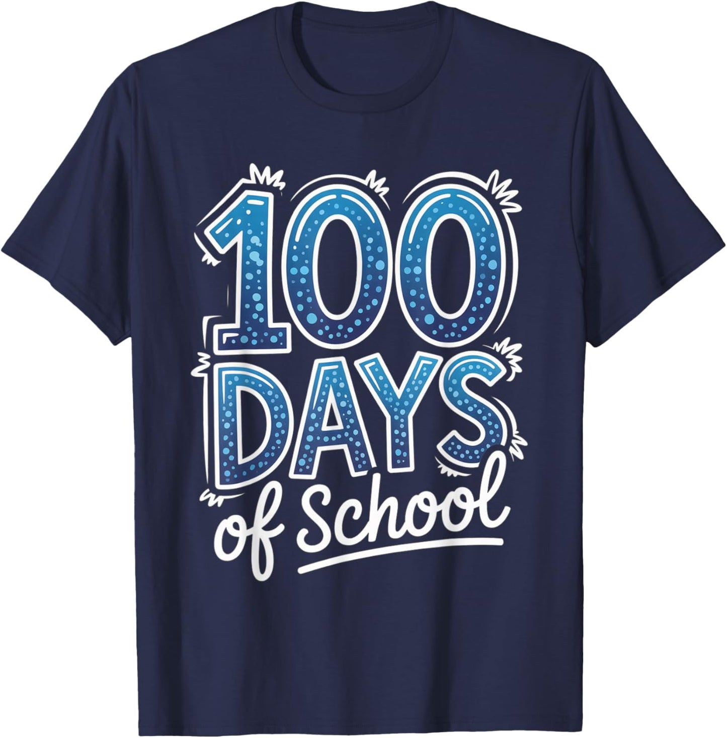100 Days of School Funny Boys Kids 100th Day T-Shirt - T-Shirt | Navy
