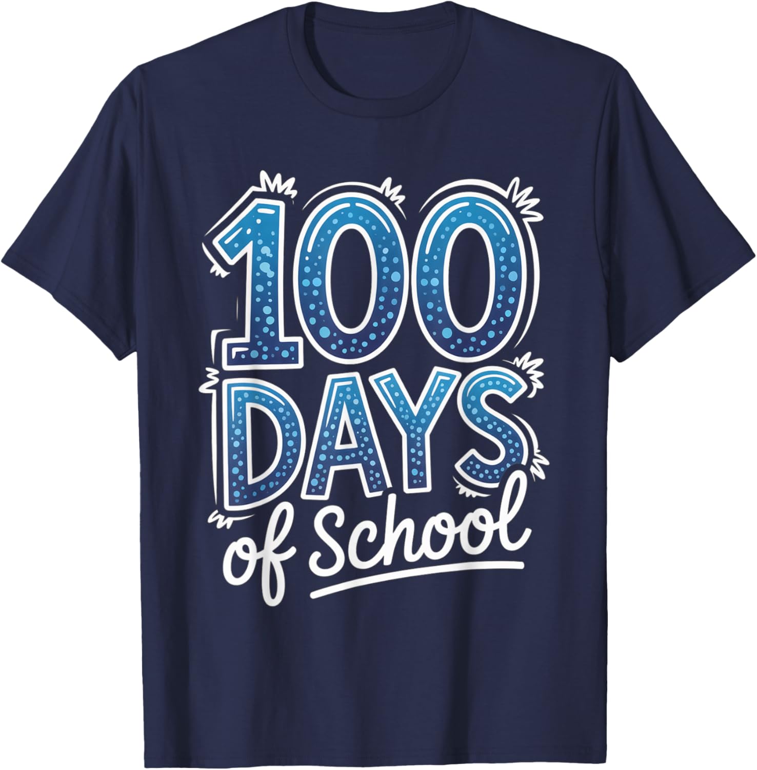 100 Days of School Funny Boys Kids 100th Day T-Shirt - T-Shirt | Navy