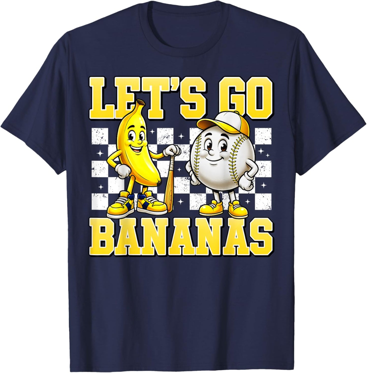Lets Go Banana Women Youth Kids Toddler Boys Girls T-Shirt - T-Shirt | Navy