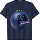 Niche Fruits Funny Blueberry Meme Brainrot Surreal T-Shirt - T-Shirt | Navy