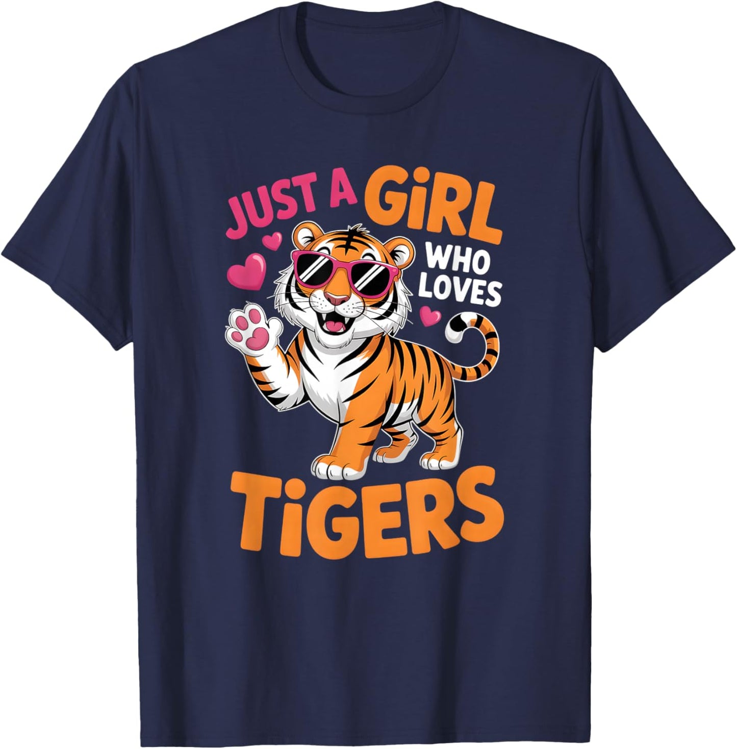 Girls Tiger T-Shirt - T-Shirt | Navy